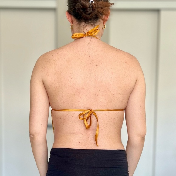 Handmade Y2K Fairycore Goddess Embellished Halter Babydoll Vest Top - Gold - XS - Picture 4 of 9